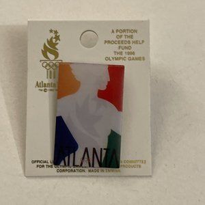 Atlanta 1996 Girl Body Olympics Pin Pinback PB17A